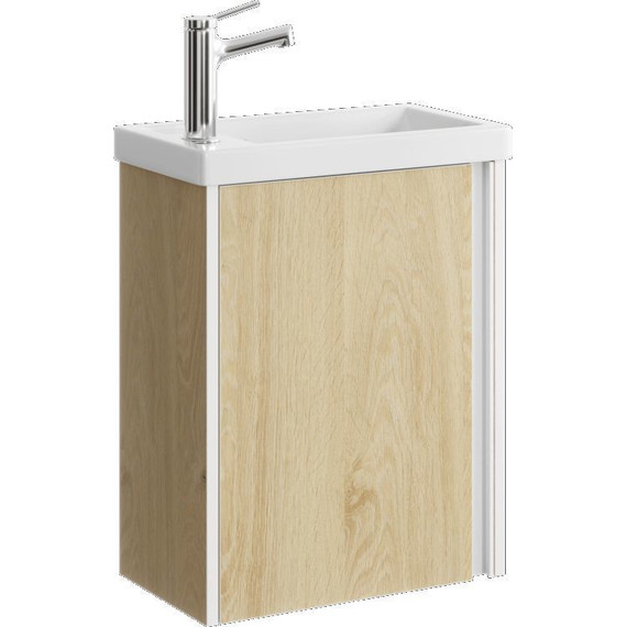 Тумба подвесная с раковиной Aqwella Urban 45 см URB0145DD, дуб давос, Цвет фасада: светлое дерево - фото 