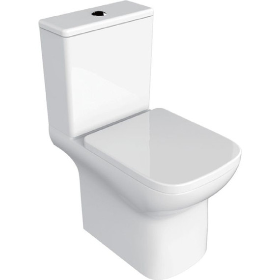 Унитаз-компакт безободковый Azario Alba AZ-8323 с крышкой дюропласт - фото 