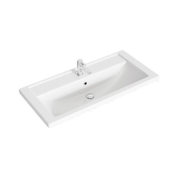 Тумба подвесная с раковиной Aqwella Urban 100 см URB0110DB, дуб балтийский, Цвет фасада: тёмное дерево - фото 5