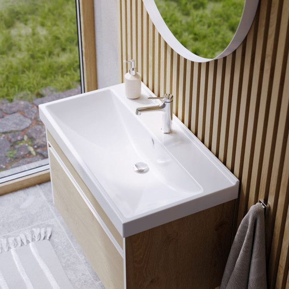 Тумба подвесная с раковиной Aqwella Urban 100 см URB0110DD, дуб давос, Цвет фасада: светлое дерево - фото 7