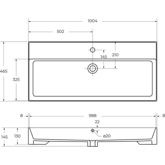 Тумба подвесная с раковиной Cezares MOLVENO 46-100-2C-SO-BET 100 см (раковина CZR-MIL-100-LVB), Beton - фото 11