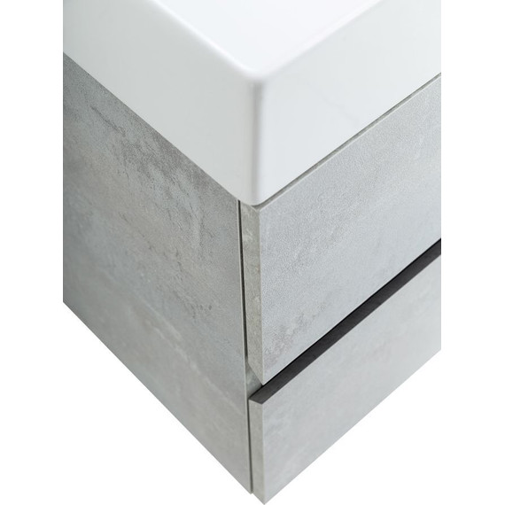 Тумба подвесная с раковиной Cezares MOLVENO 46-100-2C-SO-BET 100 см (раковина CZR-MIL-100-LVB), Beton - фото 8