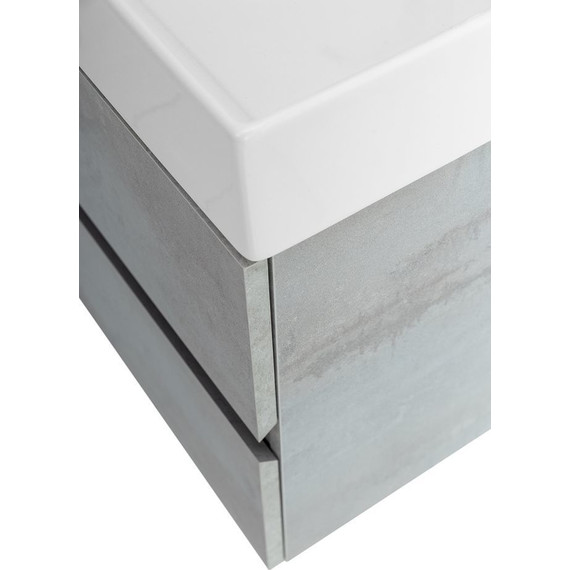 Тумба подвесная с раковиной Cezares MOLVENO 46-120-2C-SO-2-BET 120 см (раковина CZR-MIL-120-2-LVB), Beton - фото 10