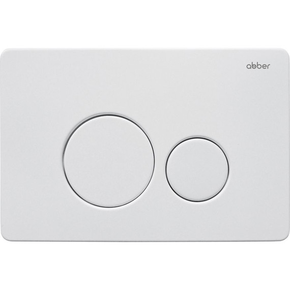 Кнопка смыва Abber AC0121MW, белый матовый - фото 