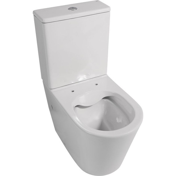 Унитаз-компакт безободковый Abber Bequem AC1112 с крышкой микролифт, Цвет производителя: белый - фото 5
