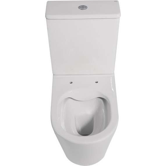 Унитаз-компакт безободковый Abber Bequem AC1112 с крышкой микролифт, Цвет производителя: белый - фото 6