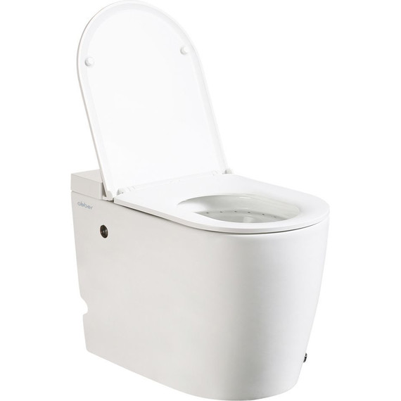 Унитаз приставной безободковый импульсный Abber Bequem AC1114P с крышкой микролифт - фото 2