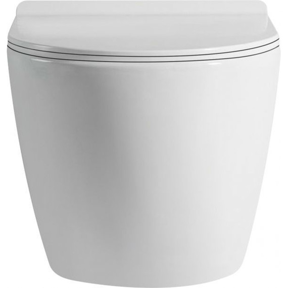 Унитаз подвесной безободковый импульсный Abber Bequem AC1105P с крышкой микролифт - фото 8