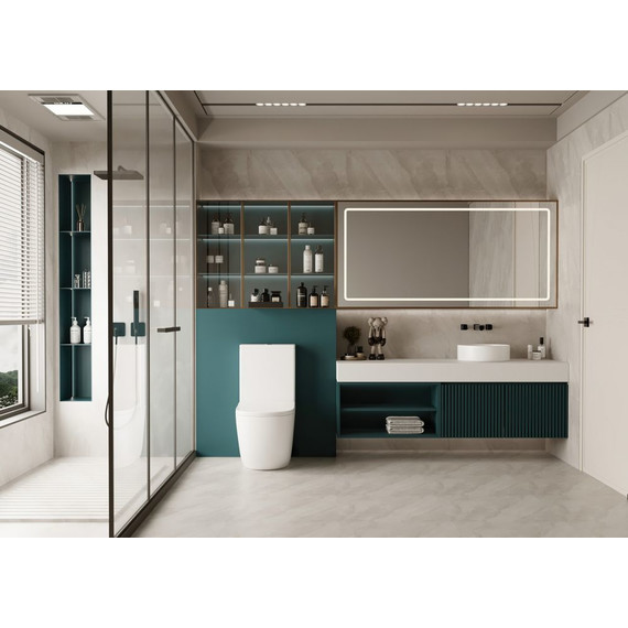 Унитаз-компакт безободковый Abber Bequem AC1110 с крышкой микролифт - фото 8