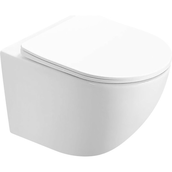 Унитаз подвесной безободковый Azario Morano AZ-450W с крышкой микролифт - фото 