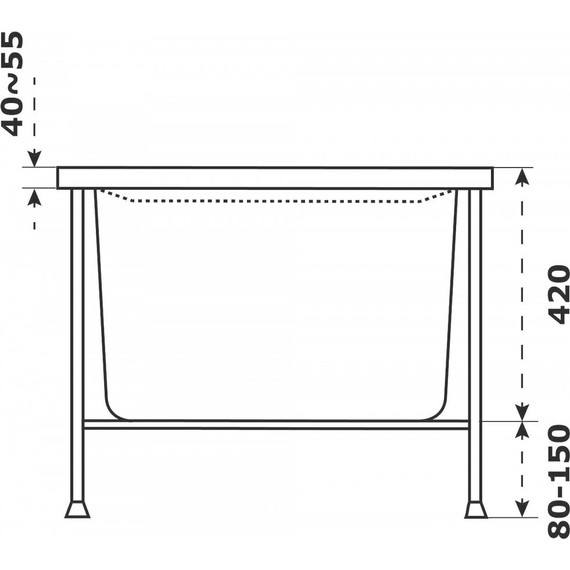 Каркас для ванны Azario Бали 180x80 см БТК0004 - фото 2