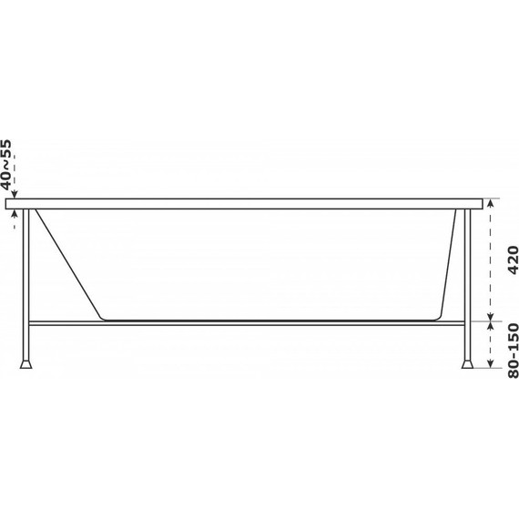 Ванна акриловая Azario Бали 180x80 см БАВ0105, Размер - мм: 1800х800 - фото 8