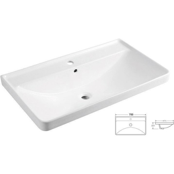 Тумба подвесная с раковиной Azario Ника 70 см CS00080144, белый матовый - фото 3