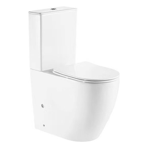 Унитаз-компакт CeramaLux Rimless 1289A с крышкой микролифт, (арматура Geberit) - фото 