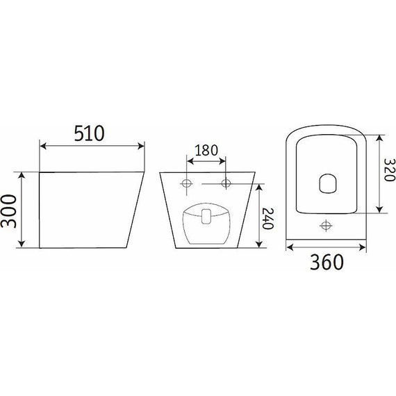 Биде подвесное CeramaLux 5370MC, капучино матовый - фото 2
