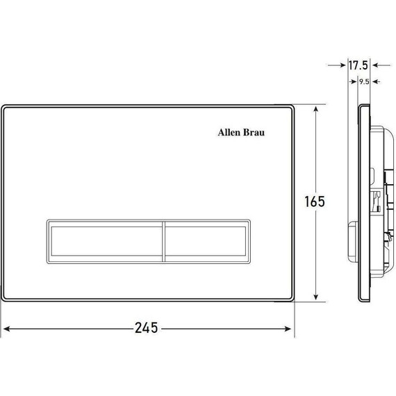 Кнопка смыва Allen Brau Fantasy 9.20004.31, черный матовый - фото 2