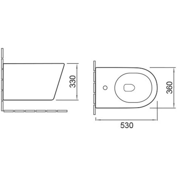 Биде подвесное Vincea Piatti VB1-11 - фото 2