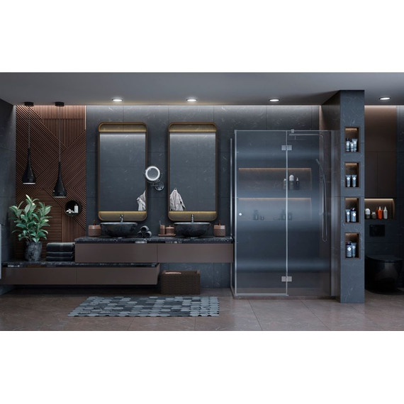 Душевое ограждение Ambassador Diamond 120x80 см 12011104R R, хром/прозрачное - фото 3