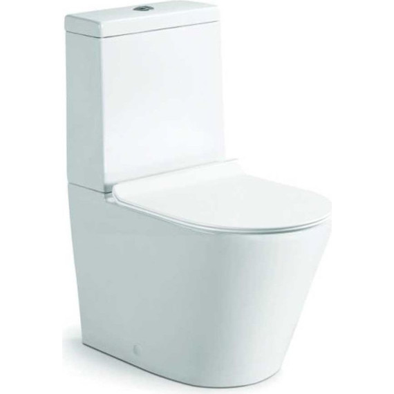 Унитаз-компакт безободковый Vincea Piatti VT2-11 с крышкой микролифт - фото 