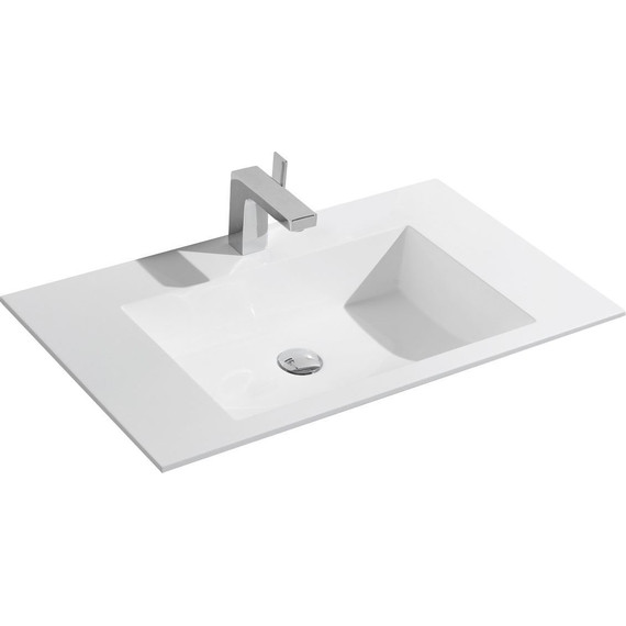 Тумба подвесная с раковиной Vincea Luka 80 см VMC-2L800TO (раковина белая VCB-13800W), дуб табак - фото 8