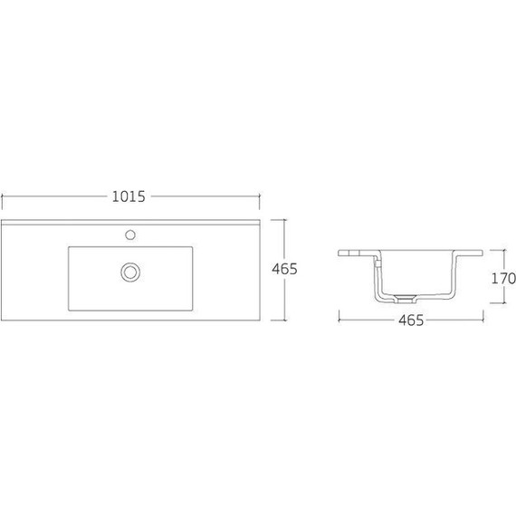 Тумба подвесная с раковиной Vincea Mia 100 см VMC-2MC100BT, бетон - фото 7