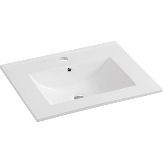 Тумба подвесная с раковиной Vincea Mia 60 см VMC-2MC600GW, белый глянец - фото 3