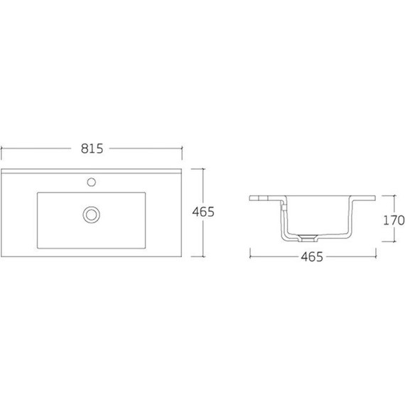 Тумба подвесная с раковиной Vincea Mia 80 см VMC-2MC800BT, бетон - фото 8