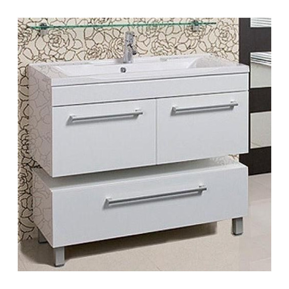 Тумба подвесная с раковиной Акватон Мадрид 120М см 1A1703K2MA010, белый - фото 3