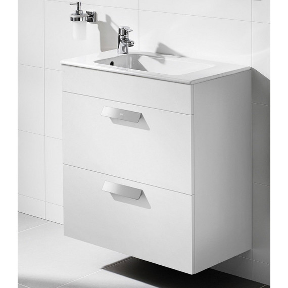 Тумба подвесная с раковиной ROCA DEBBA 60 см ZRU9302708, белый - фото 3