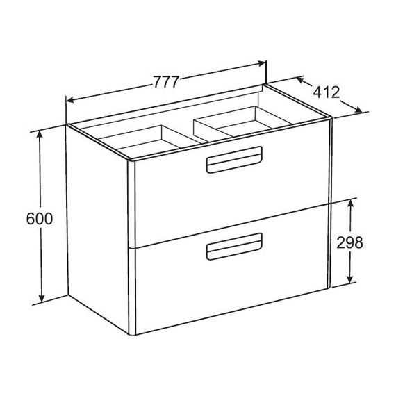 Тумба подвесная с раковиной ROCA The GAP 80 см ZRU9302732, белый - фото 5