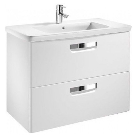 Тумба подвесная с раковиной ROCA The GAP 80 см ZRU9302732, белый - фото 6