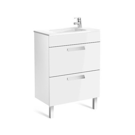 Тумба подвесная с раковиной ROCA DEBBA 60 см ZRU9302708, белый - фото 5