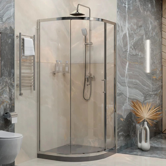 Душевое ограждение Ambassador Kingston 100x100 см 14011113, хром/прозрачное - фото 2