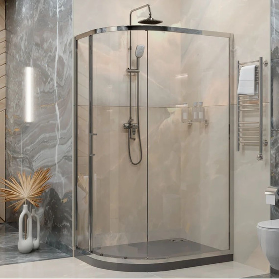 Душевое ограждение Ambassador Kingston 110x80 см 14011116, хром/прозрачное - фото 2