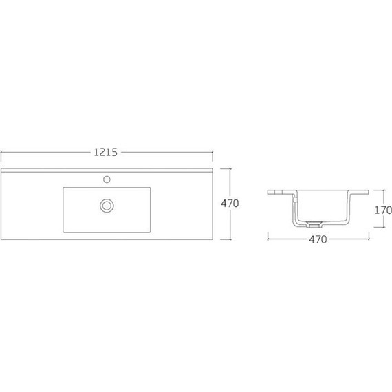 Тумба подвесная с раковиной Vincea Mia 120 см VMC-2MC120BT, бетон - фото 5