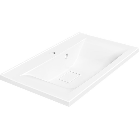 Тумба подвесная с раковиной Vincea Mia 75 см VMC-2MA750GW (раковина белая VCB-3M750W), белый глянец - фото 7