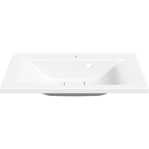 Тумба подвесная с раковиной Vincea Mia 75 см VMC-2MA750GW (раковина белая VCB-3M750W), белый глянец - фото 8