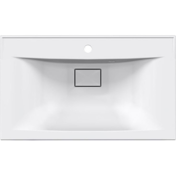 Тумба подвесная с раковиной Vincea Mia 75 см VMC-2MA750BT (раковина белая VCB-3M750W), бетон - фото 9