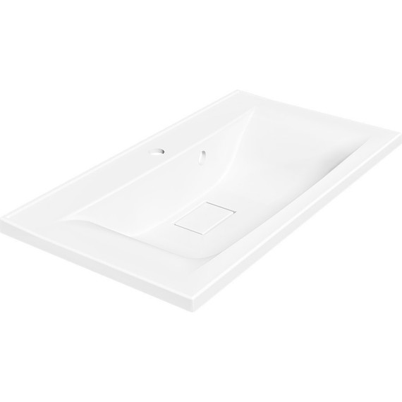 Тумба подвесная с раковиной Vincea Mia 80 см VMC-2MA800GW (раковина белая VCB-3M800W), белый глянец - фото 9