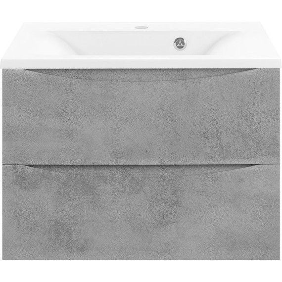 Тумба подвесная с раковиной Vincea Mia 65 см VMC-2MA650BT, бетон - фото 