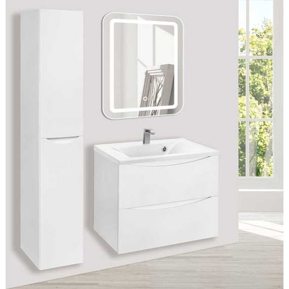 Тумба подвесная с раковиной Vincea Mia 65 см VMC-2MA650GW, белый глянец - фото 2