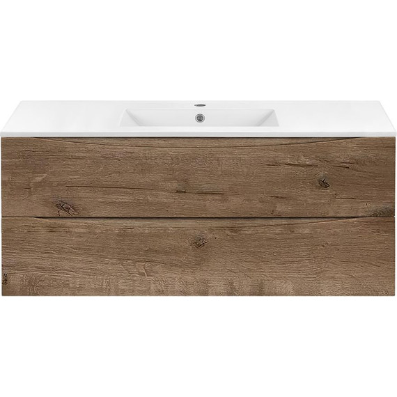 Тумба подвесная с раковиной Vincea Mia 120 см VMC-2MC120VO, дуб винтаж - фото 