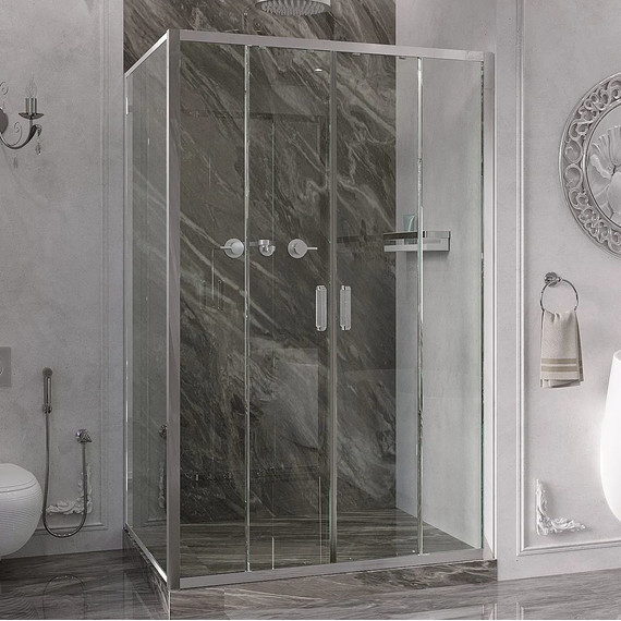 Душевое ограждение Ambassador Forsa 160x110 см 17021111AX-110AX, хром/прозрачное - фото 2