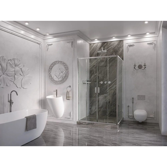 Душевое ограждение Ambassador Forsa 180x80 см 17021113AX-80AX, хром/прозрачное - фото 3