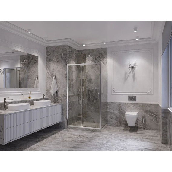 Душевое ограждение Ambassador Forsa 160x120 см 17021122AX-120AX, хром/прозрачное - фото 3