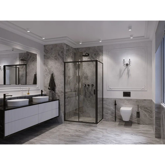 Душевое ограждение Ambassador Forsa 160x90 см 17021222AB-90AB, чёрный/прозрачное - фото 3