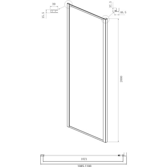 Душевое ограждение Ambassador Forsa 140x110 см 17021109AX-110AX, хром/прозрачное - фото 7