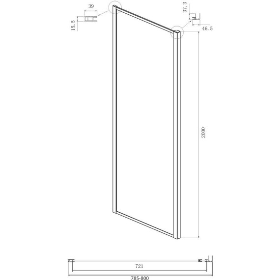 Душевое ограждение Ambassador Forsa 160x80 см 17021122AX-80AX, хром/прозрачное - фото 7