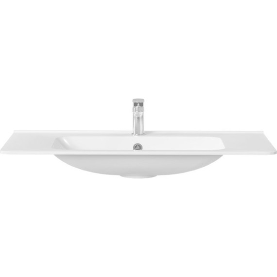 Тумба подвесная с раковиной Vincea Paola 100 см VMC-2P100GW, белый глянец - фото 5