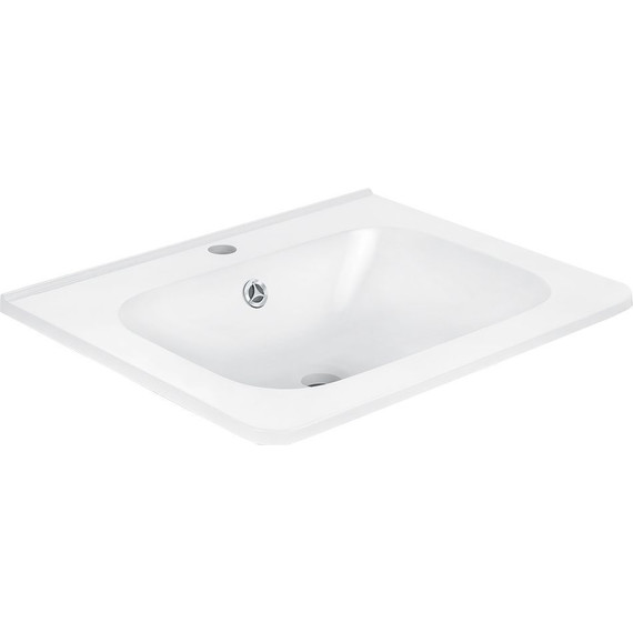 Тумба подвесная с раковиной Vincea Paola 60 см VMC-2P600VO (раковина белая VCB-2VP600W), дуб винтаж - фото 4